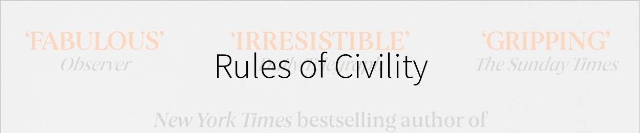 Rules of Civility by Amor Towles